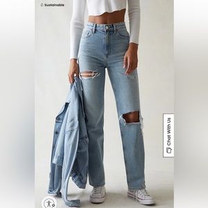 PacSun Eco Light Blue Ripped '90s Boyfriend Jeans